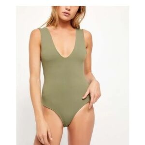 Free People Keep It Sleek Bodysuit / Army